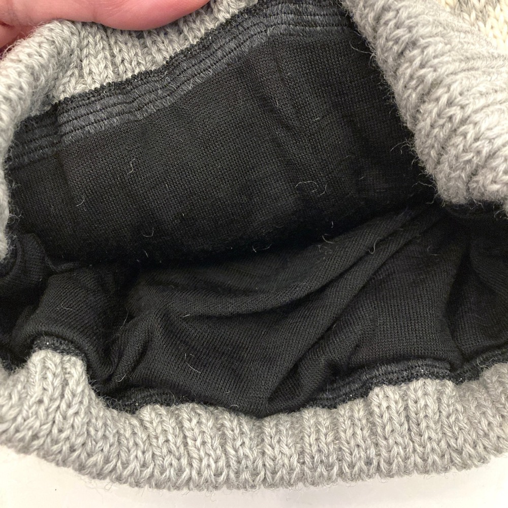 Dale of Norway Cortina 1956 Hat Norwegian Wool Lined Gray Cream One Size Beanie - Picture 4 of 8